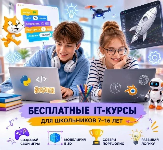 Лето с пользой: IT-курсы в подарок от школы «Скултех» ☀️💻