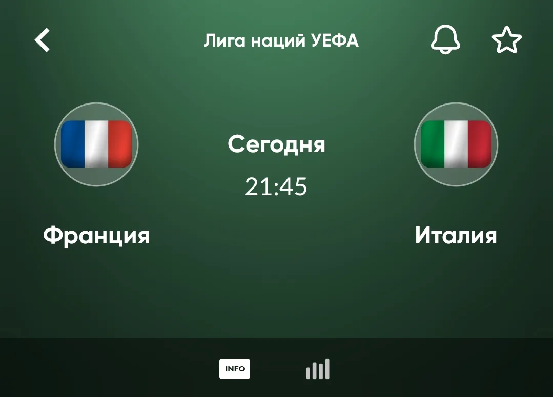 Матч по линии на сегодня Лига Наций