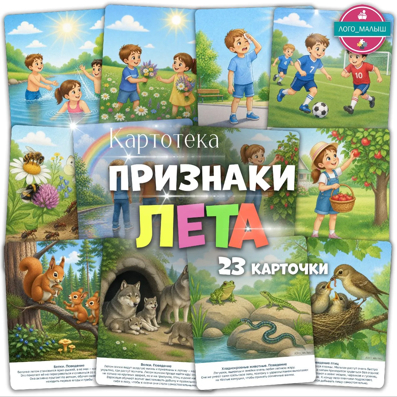 ☀️Картотека Признаки ЛЕТА☀️

Вся серия признаков времён года, которую так полюбили вы и ваши дети!

