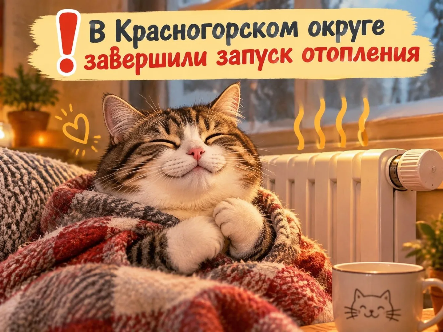 Да будет тепло! В округе отопление запустили во всех социальных объектах и 1 685 многок...