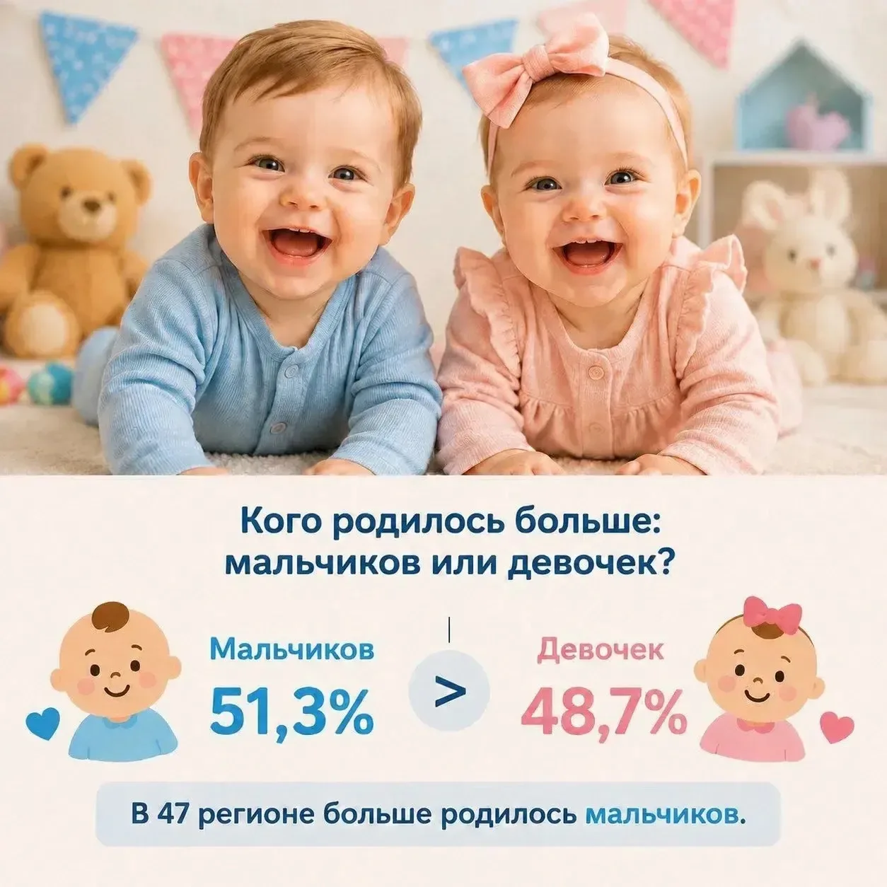 Решил заглянуть в статистику рождаемости и выяснить, кто же с начала года лидирует.