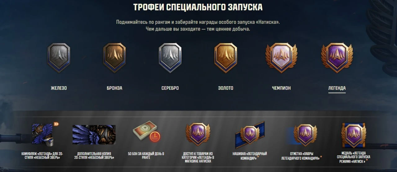 🎁 Награды специального запуска Натиска в обновлении 1.43