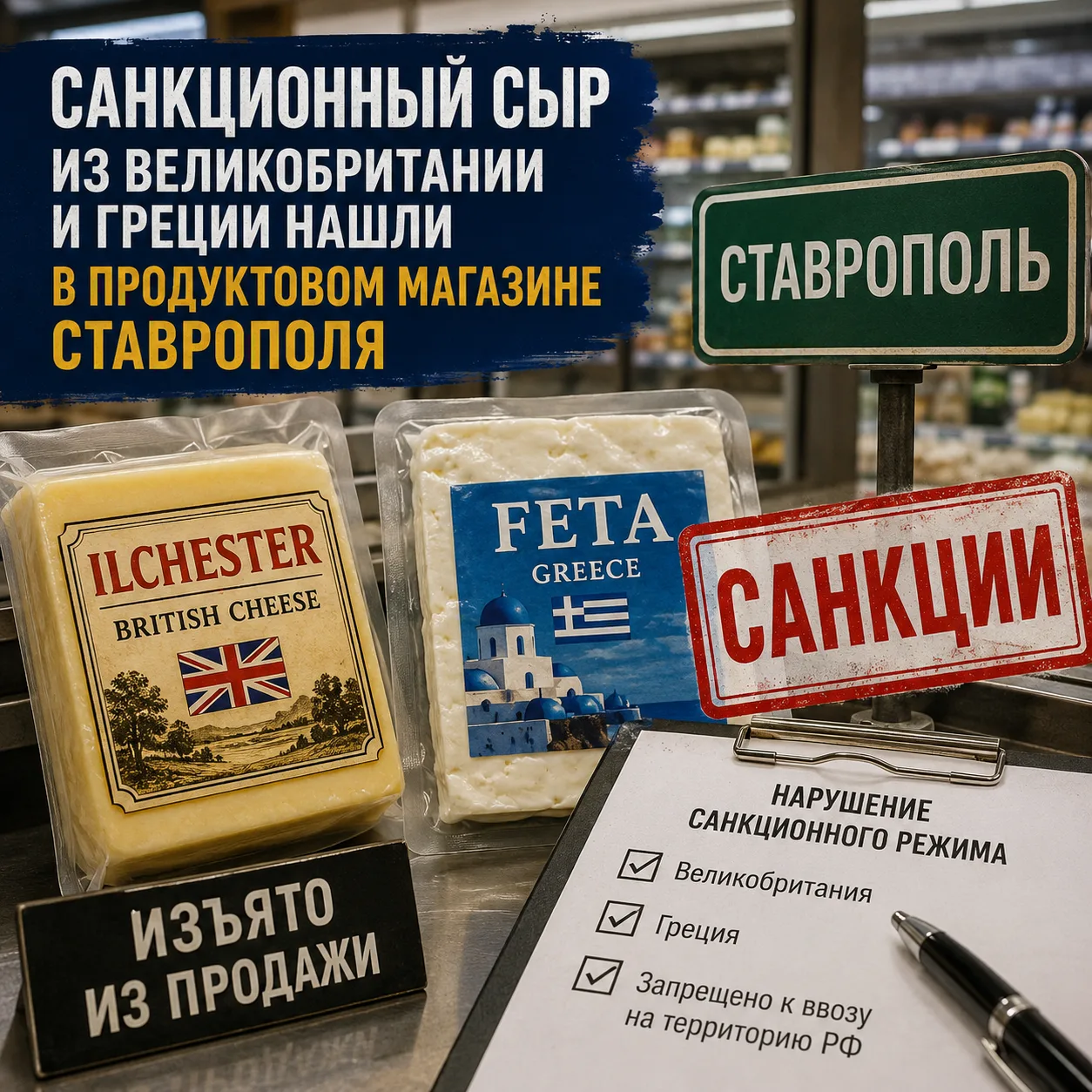 🧀 Санкционный сыр из Великобритании и Греции нашли в продуктовом магазине Ставрополя

Запрещённую к