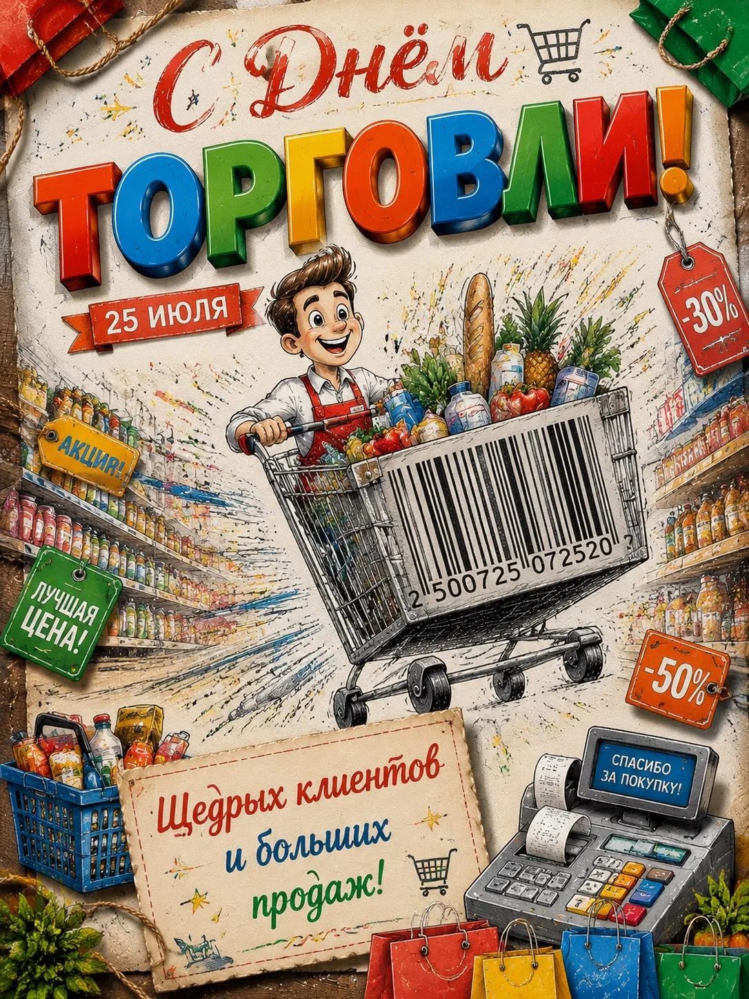 🎉 С Днём торговли! 🛍️ Поздравляем всех, кто делает покупки ярче, а шопинг — увлекател...