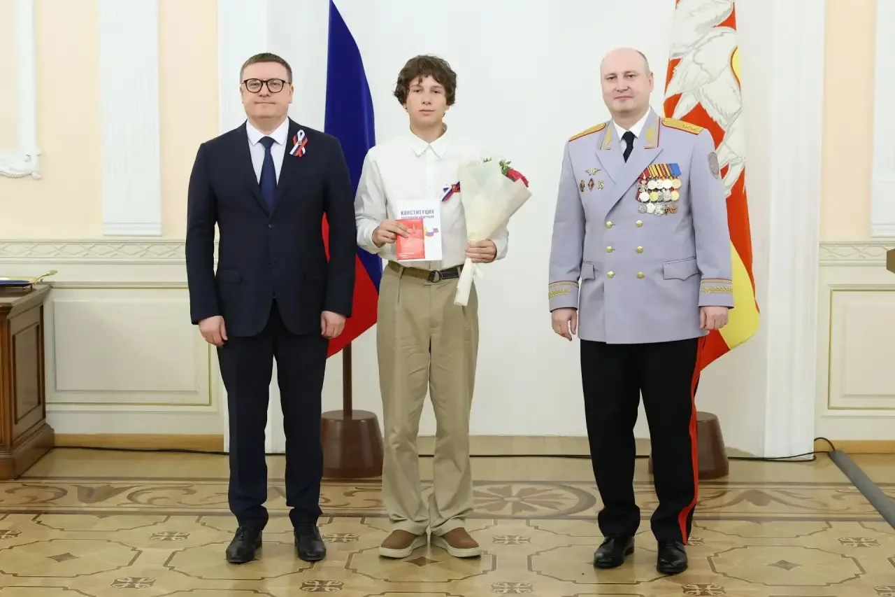 🇷🇺Активист первичного отделения Движения Первых Новобатуринской школы Угрюмов Егор получил свой пе