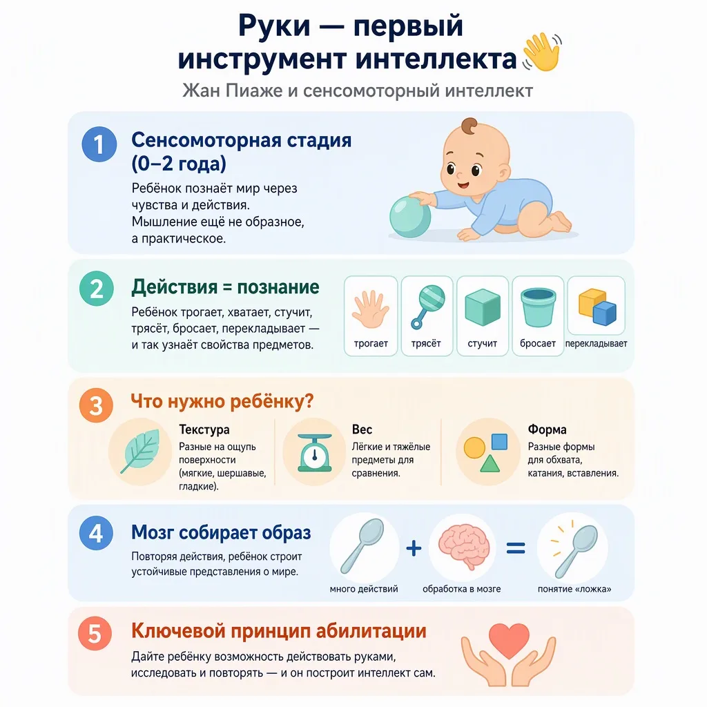 РУКИ - ПЕРВЫЙ ИНСТРУМЕНТ ИНТЕЛЛЕКТА