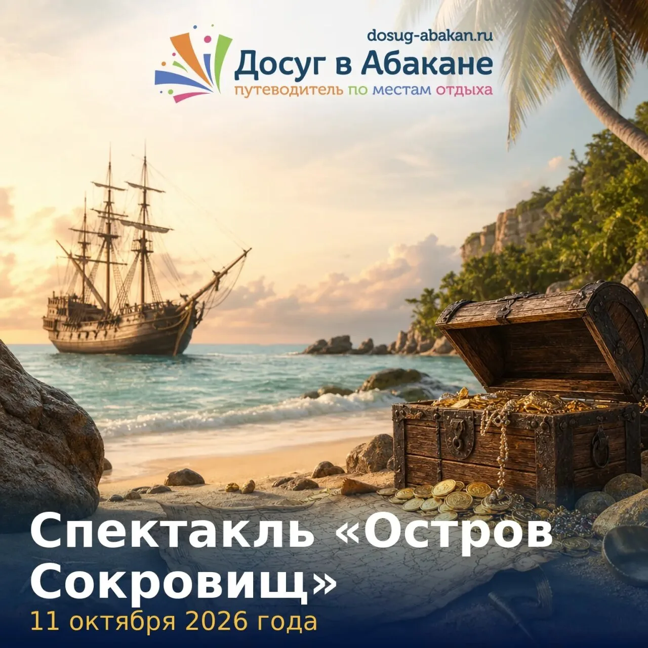 🏴‍☠ 11 октября в Абакане покажут спектакль «Остров Сокровищ»