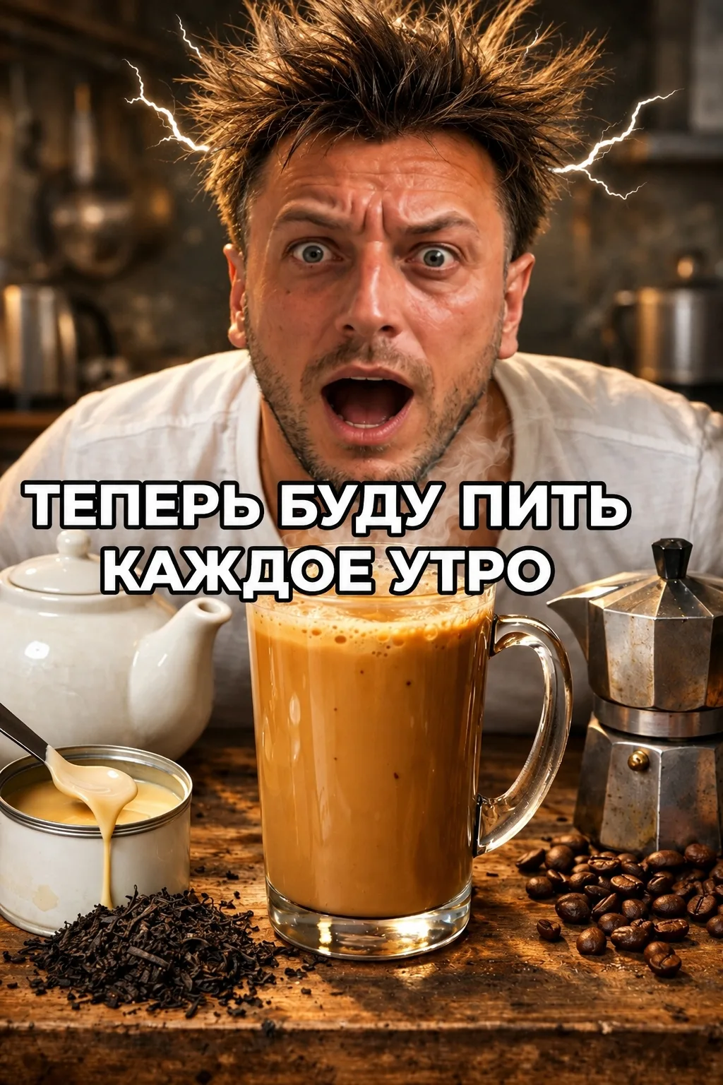 Атомный КОФЕЧАЙ СО СГУЩЁНКОЙ, который взорвал интернет — в сети стал популярным рецепт ...