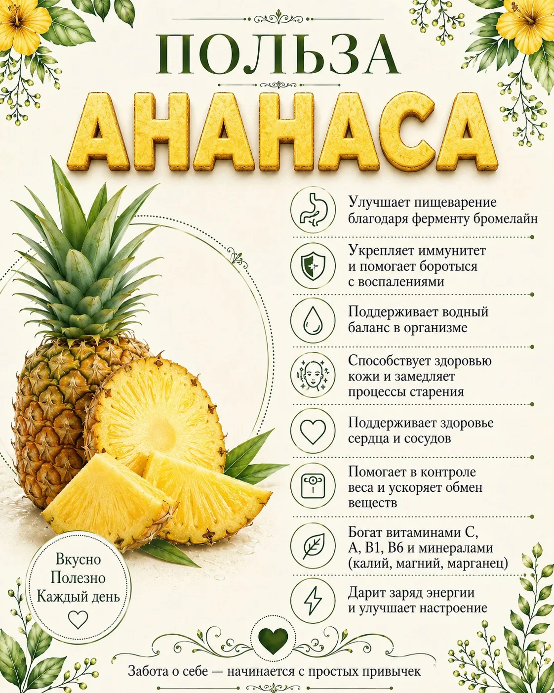 Забота о себе начинается с простых привычек 💛