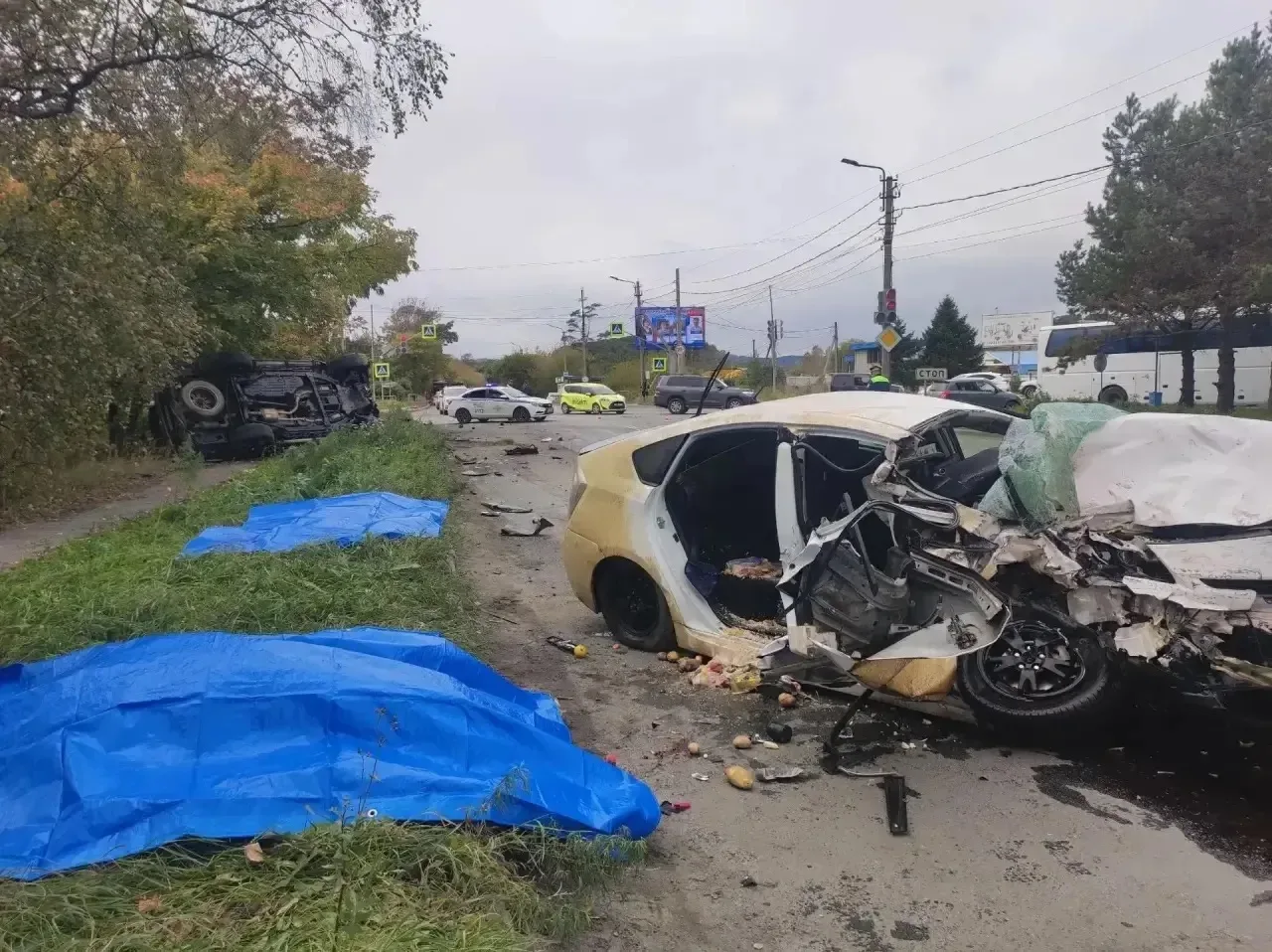 Пожилая пара на «Приусе» погибла в Находке, не пропустив на трассе «Ленд Круизер»