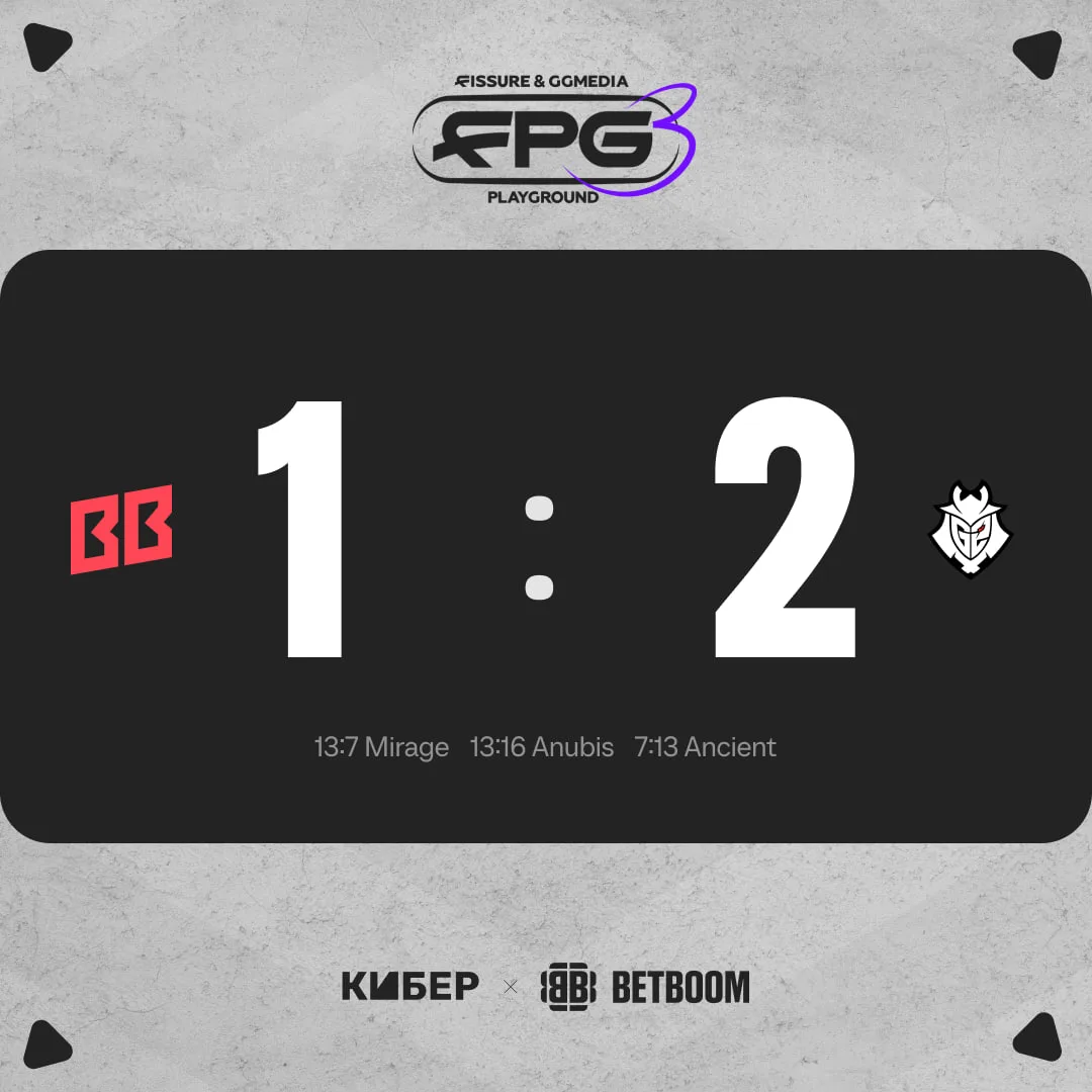 BETBOOM TEAM покидают FISSURE Playground – G2 завтра сыграют в финале против Legacy
