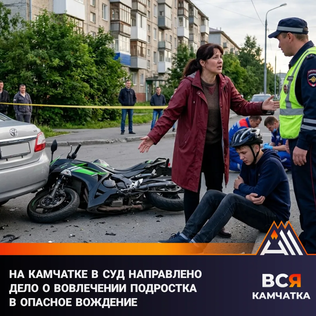 Мать передала 15-летнему сыну мотоцикл, тот попал в ДТП 43-летняя жительница… — публикация канала «ВСЯ КАМЧАТКА / ALL KAMCHATKA»