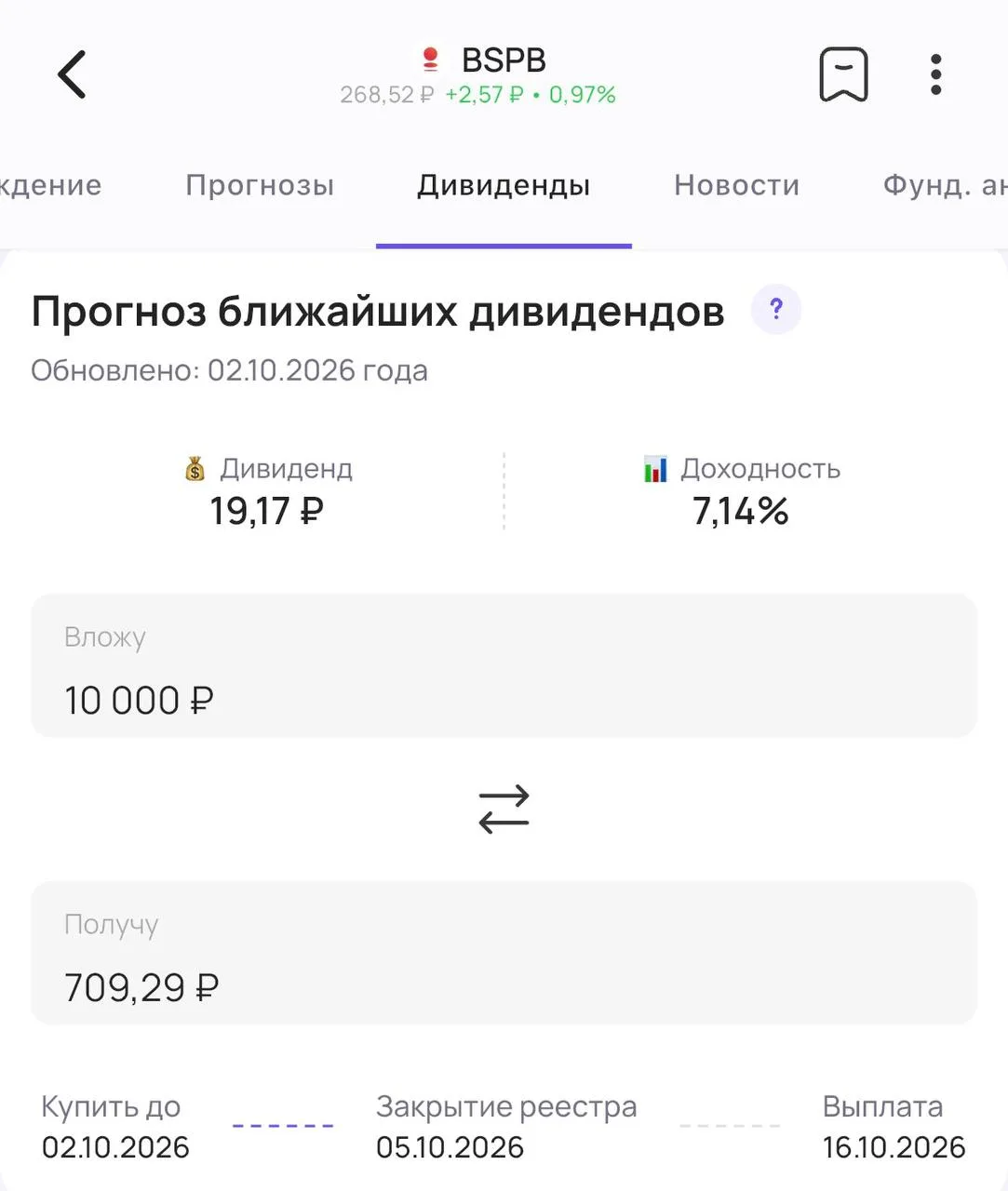 🏦 Банк Санкт-Петербург – последний день с дивидендом ⌛️