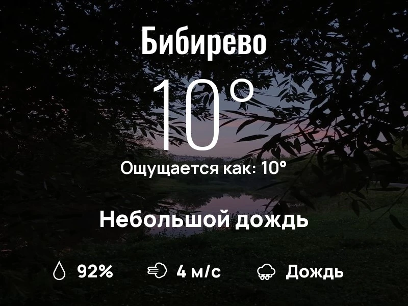 Что с погодой в Бибирево?
