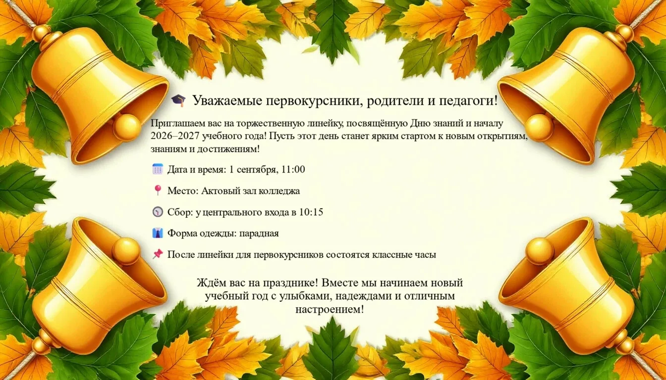 Родители могут сопровождать детей до места проведения линейки. Однако места на площадке...