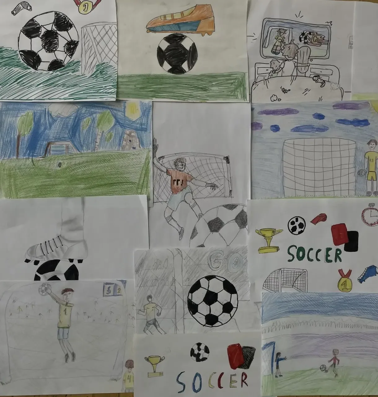 Наши ребята не только играют в футбол, но и рисуют! ⚽️   🎨 В нашей школе прошёл конкурс рисунков про