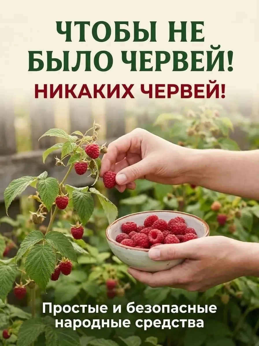Чистая малина без червяков: народные методы защиты урожая 🌿🍓

Малина — настоящая королева сада: ар