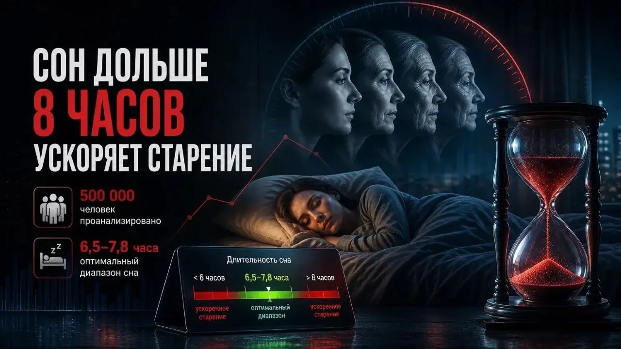 Учёные назвали сон дольше 8 часов фактором ускоренного старения