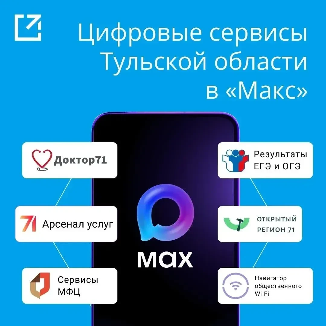 ✔️ Все цифровые сервисы Тульской области — в одном боте MAX
                                        