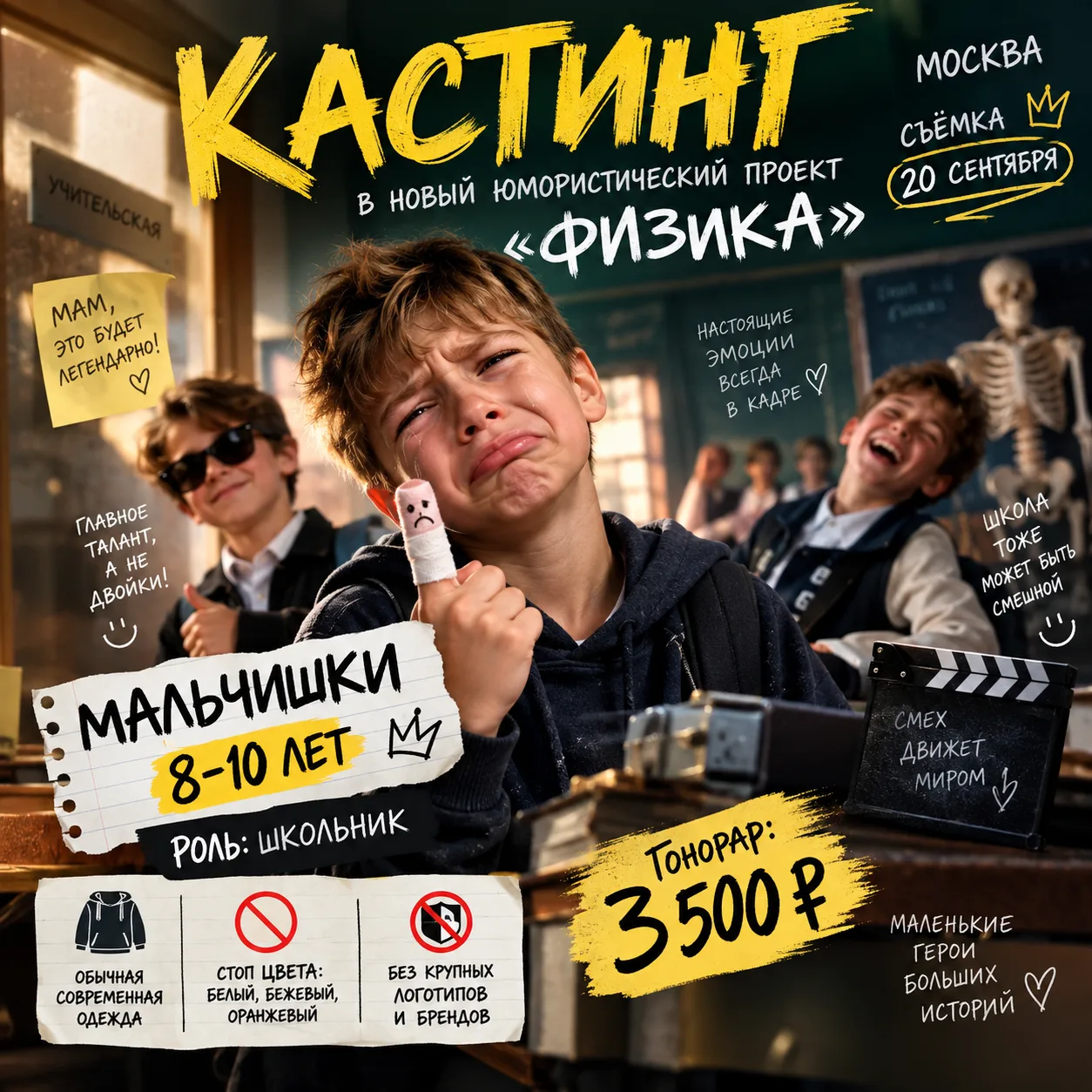 🎬 МОСКВА | КАСТИНГ В НОВЫЙ ЮМОРИСТИЧЕСКИЙ ПРОЕКТ «ФИЗИКА»