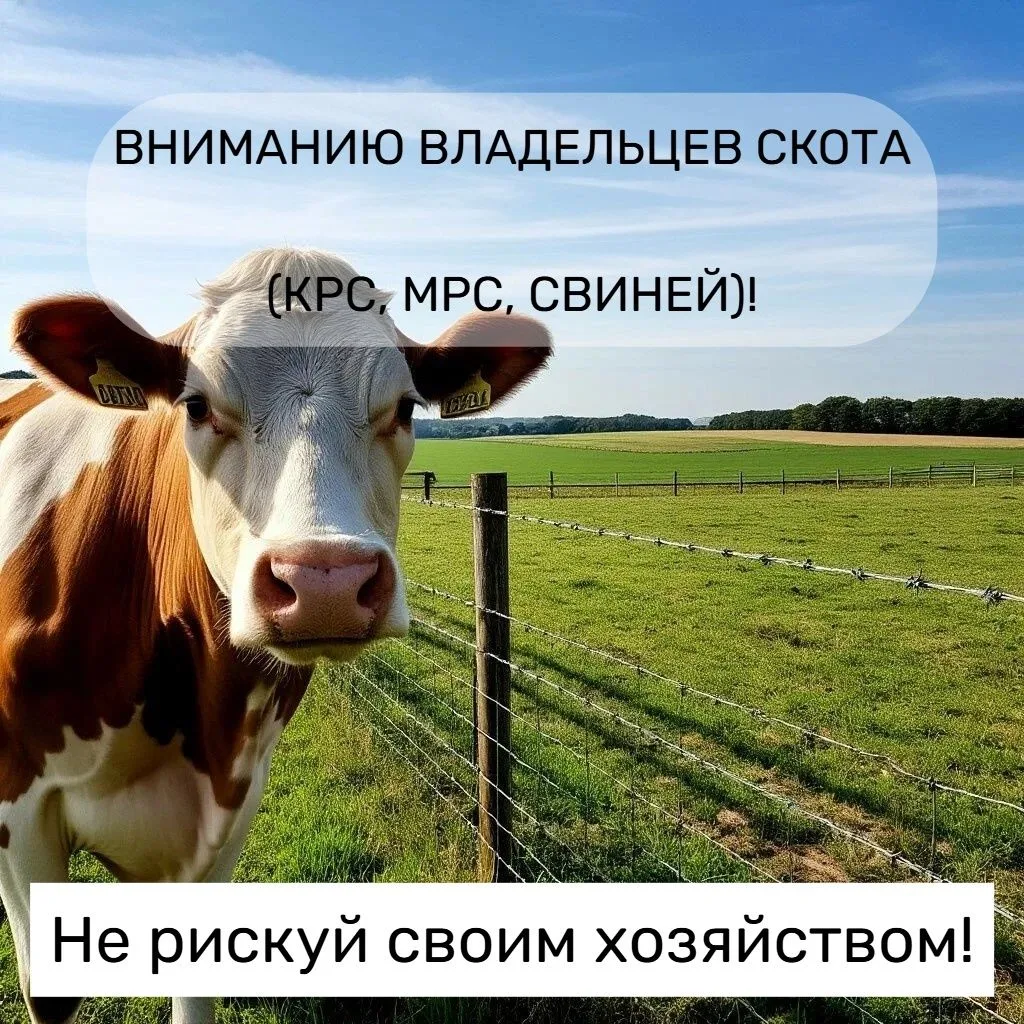 📢ВНИМАНИЮ ВЛАДЕЛЬЦЕВ СКОТА (КРС, МРС, СВИНЕЙ)!
🐮❗Напоминаем о необходимости обязательной маркировк