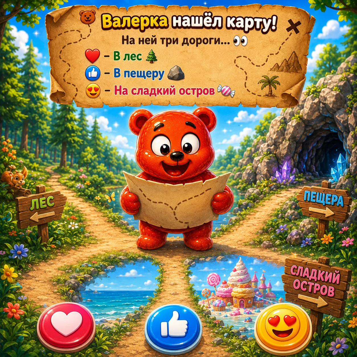 🐻🗺️ Валерка нашёл карту!
