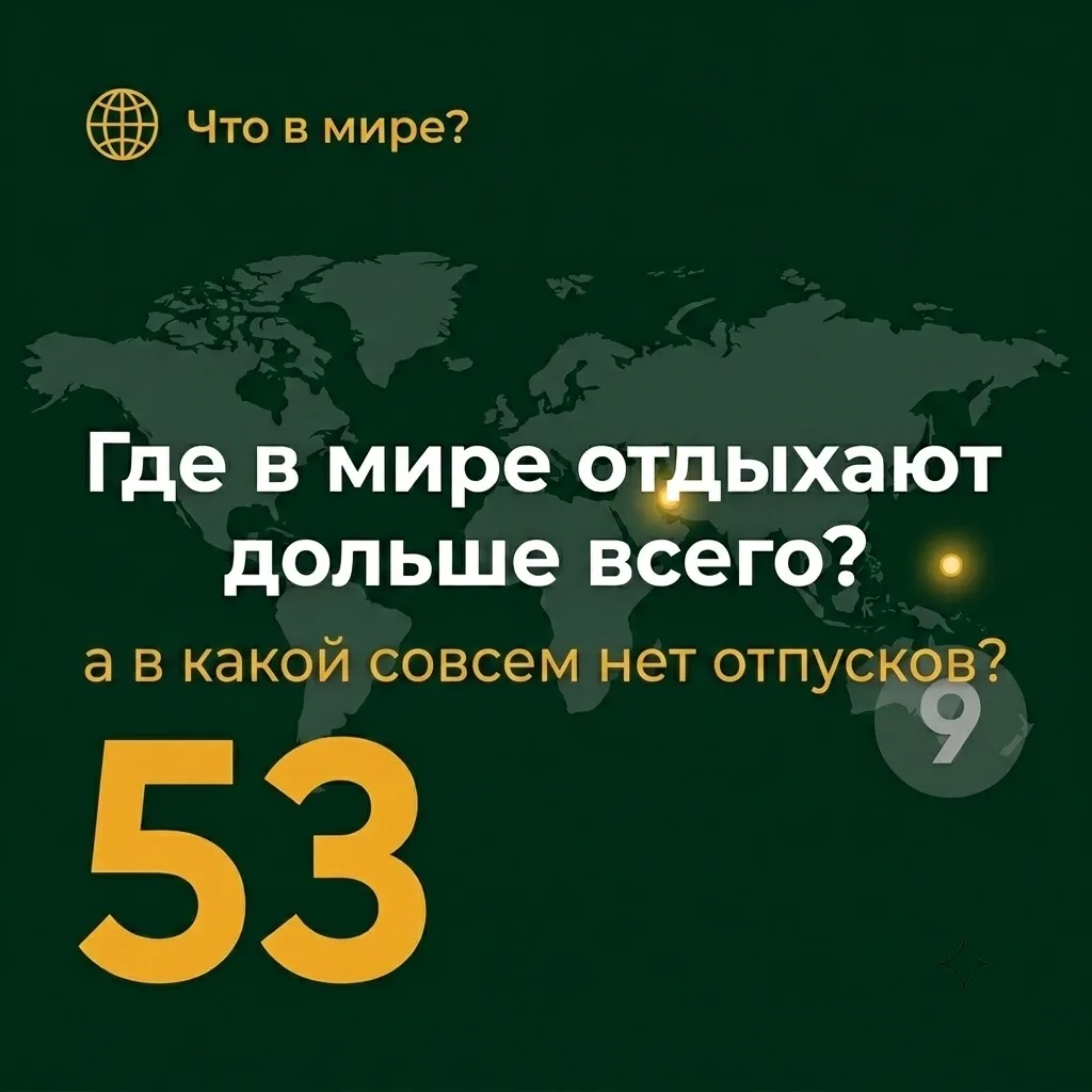 А что в мире? Где отдыхают дольше всего?