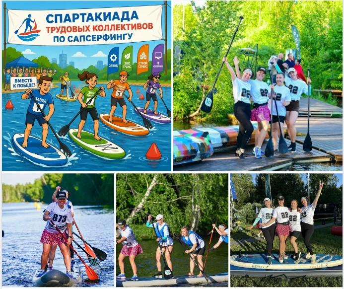 🏄‍✨ 10 июня мы приняли участие в спартакиаде трудовых коллективов по сап-серфингу!
Наша команда с г
