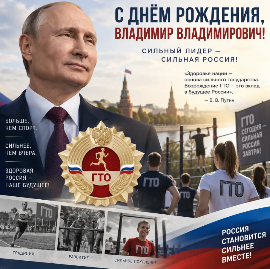 🎉Сегодня день рождения Владимира Владимировича Путина!