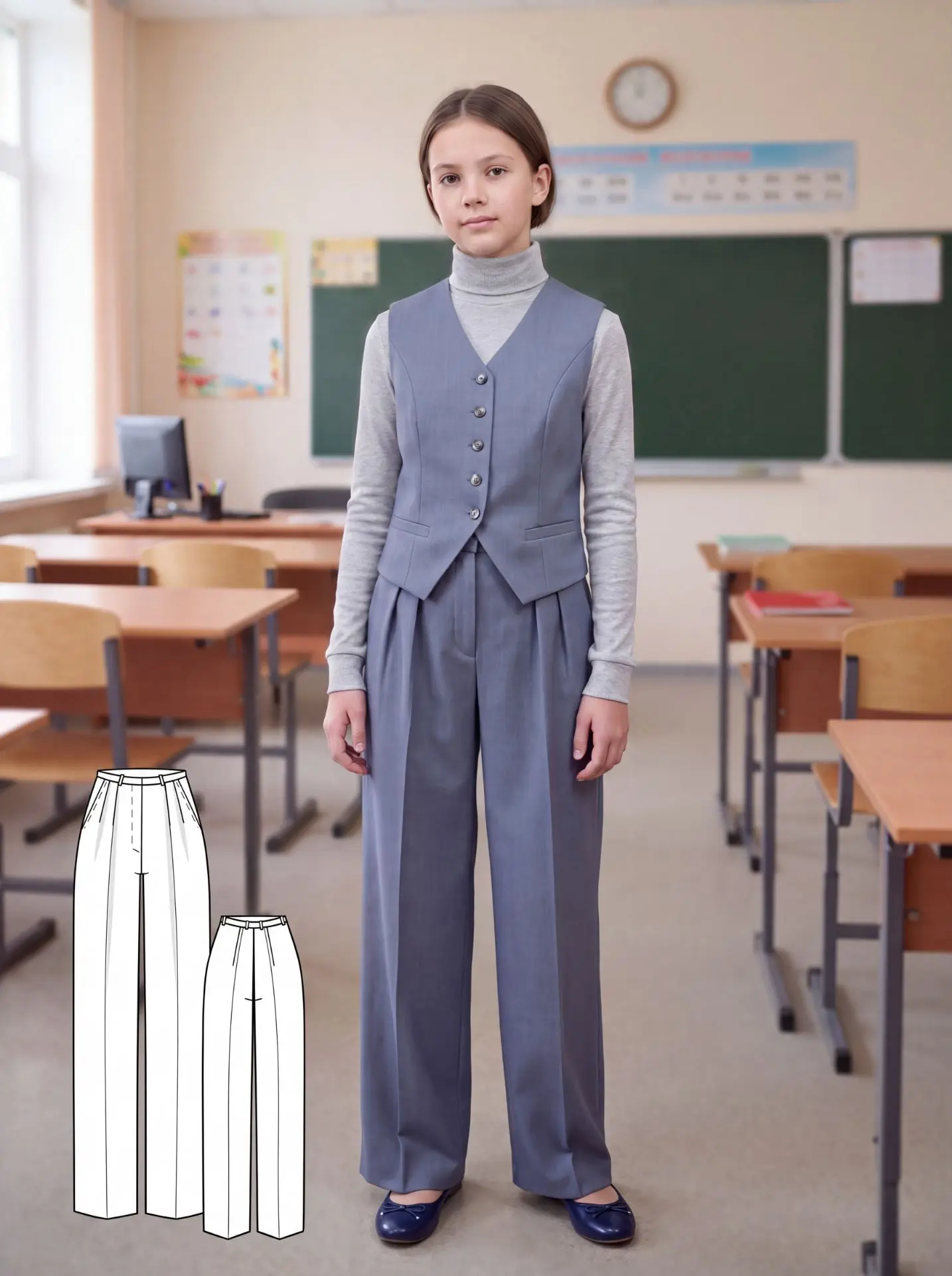 Можно в школу, можно в офис.