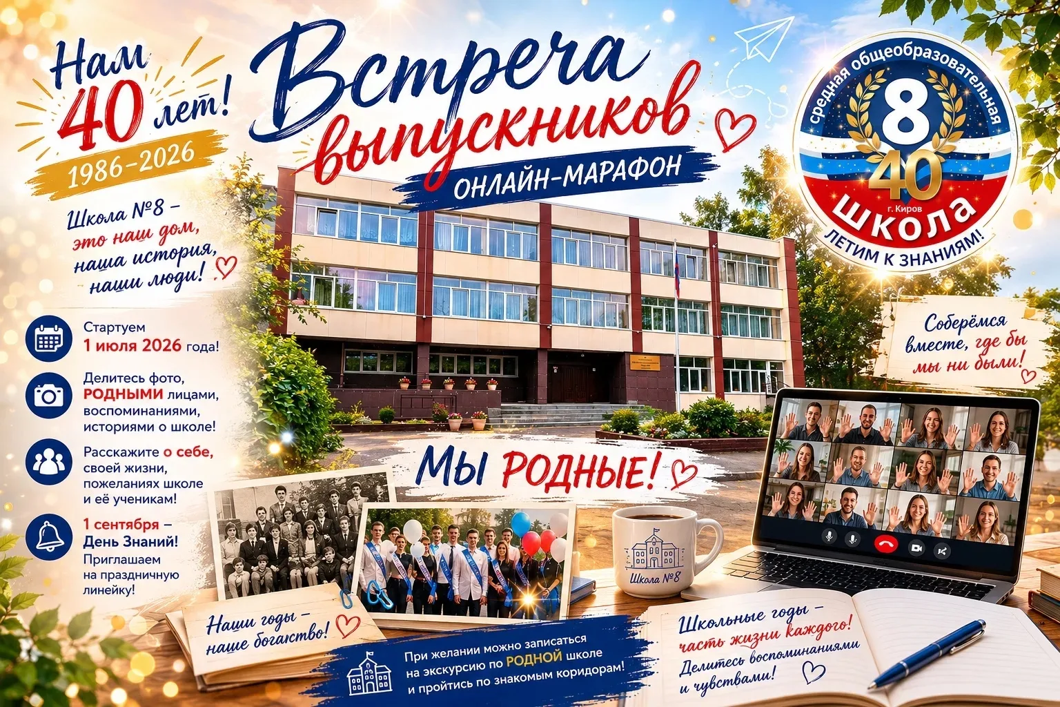 🏫✨ 26 августа 1986 года на улице Солнечной распахнула свои двери школа № 8.

Вот такая школа — дом 