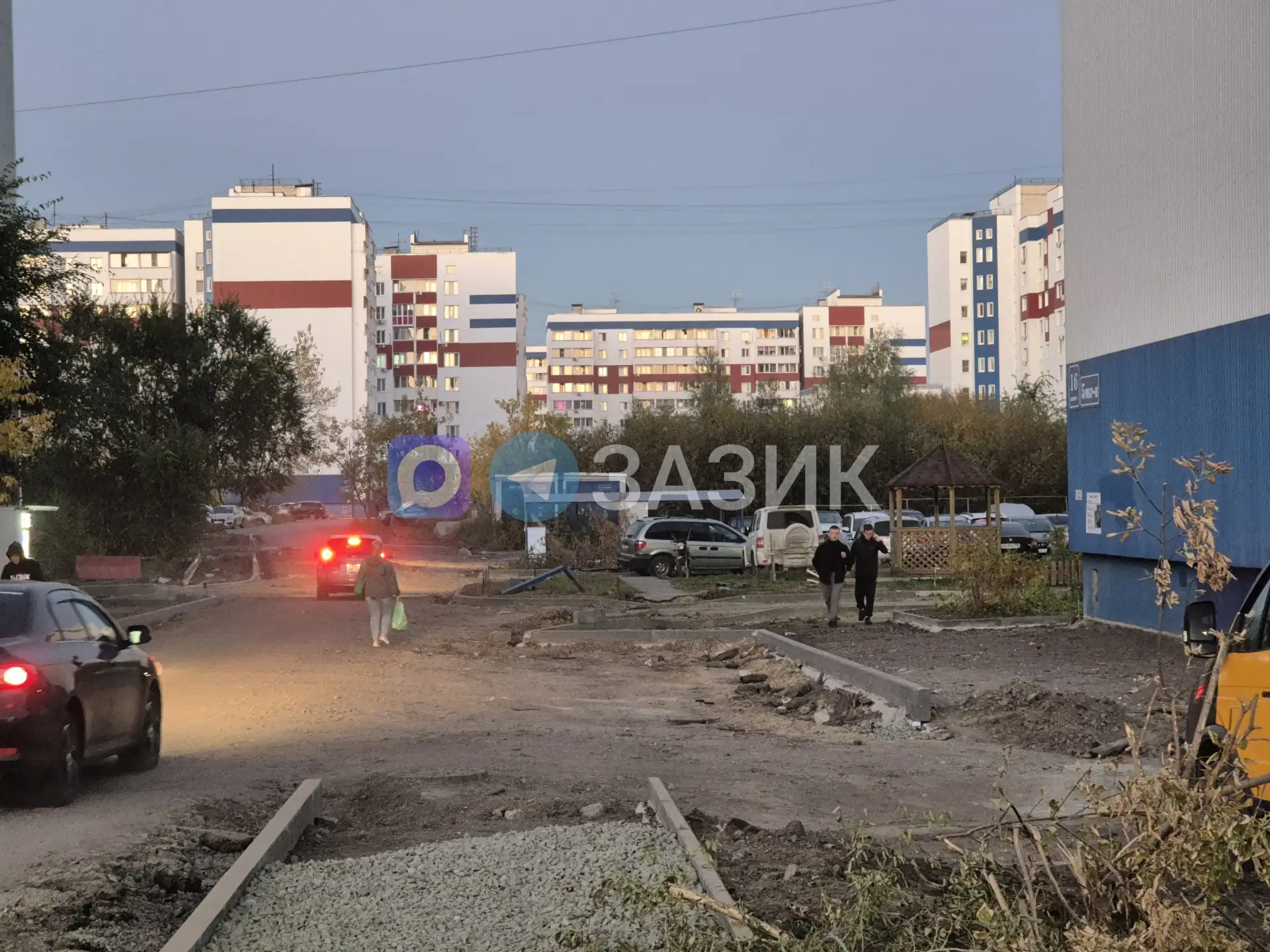🚧В 5-м микрорайоне начали ремонтировать проезд к ЖК «Снегири»