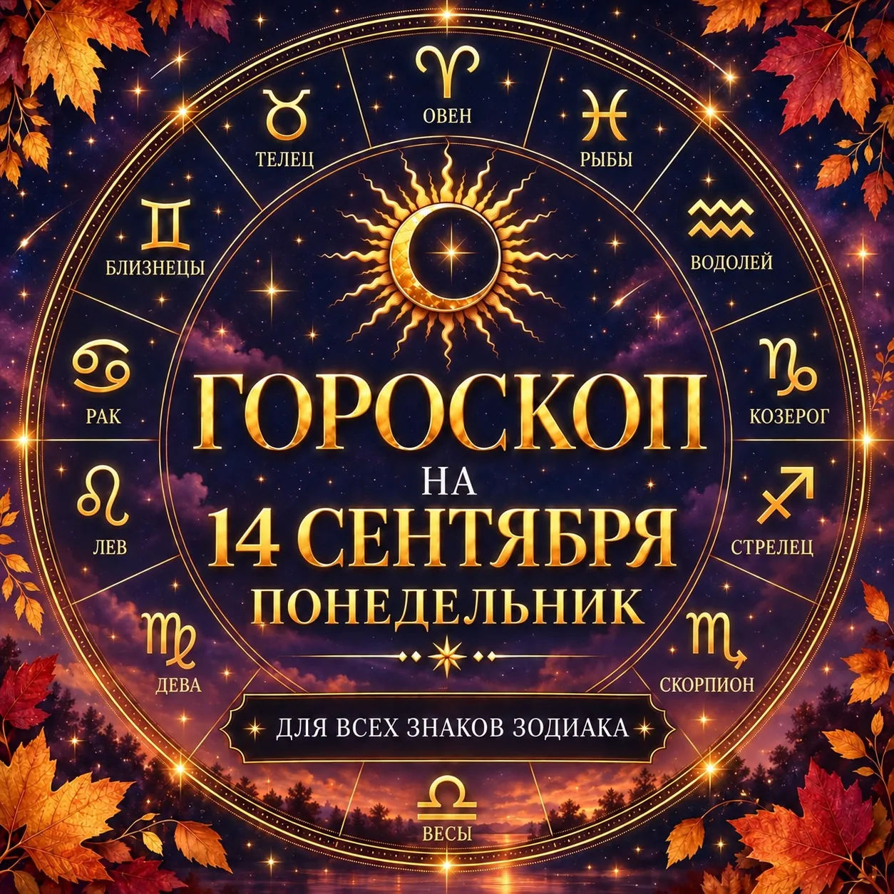 🔮 Гороскоп на 14 сентября, понедельник