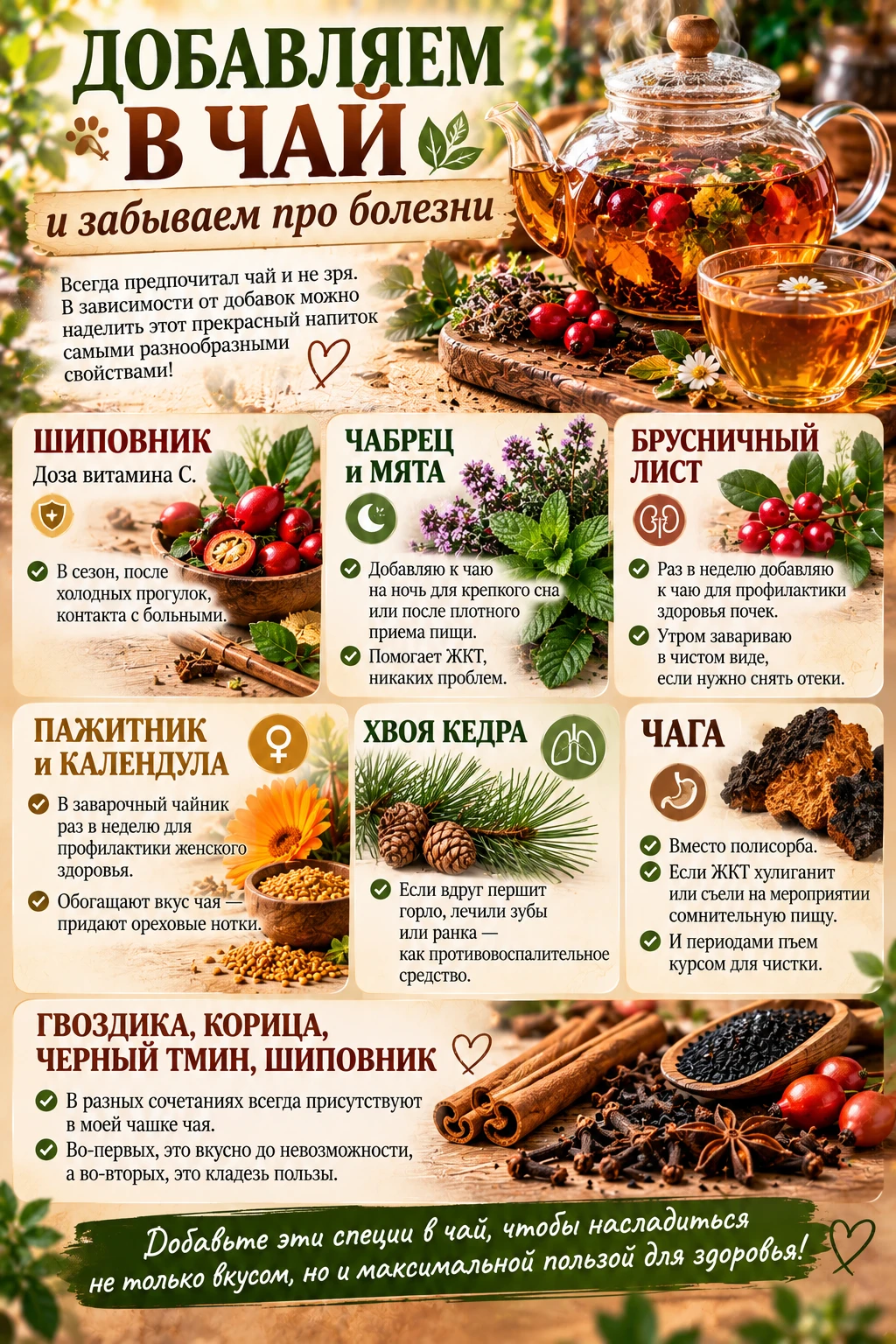 💡Добавляем в чай и забываем про болезни.