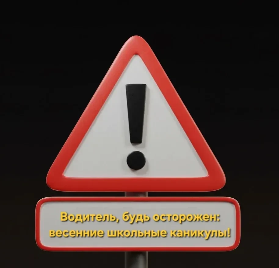 В связи с началом весенних школьных каникул просим водителей проявлять повышенную бдите...