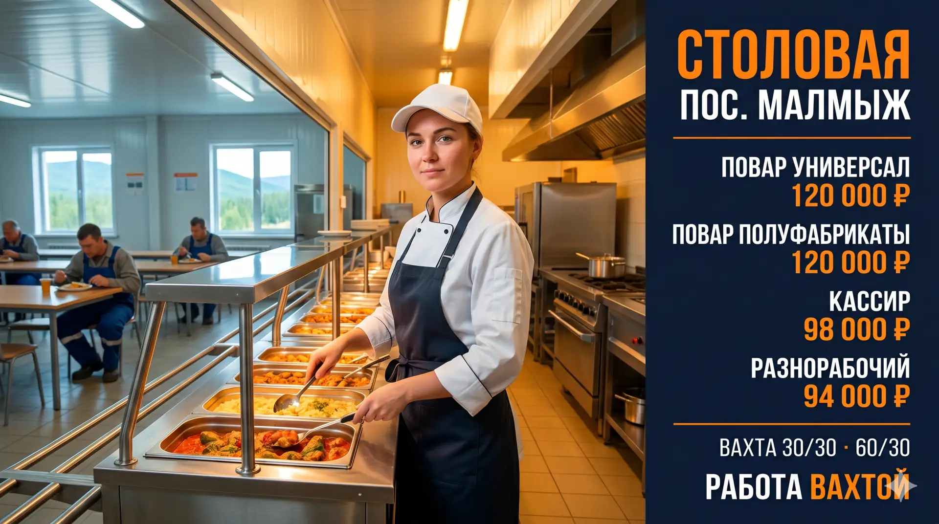 ‼️Требуются сотрудники в столовую! Для работы вахтовым методом в Хабаровский край, Нанайский район п