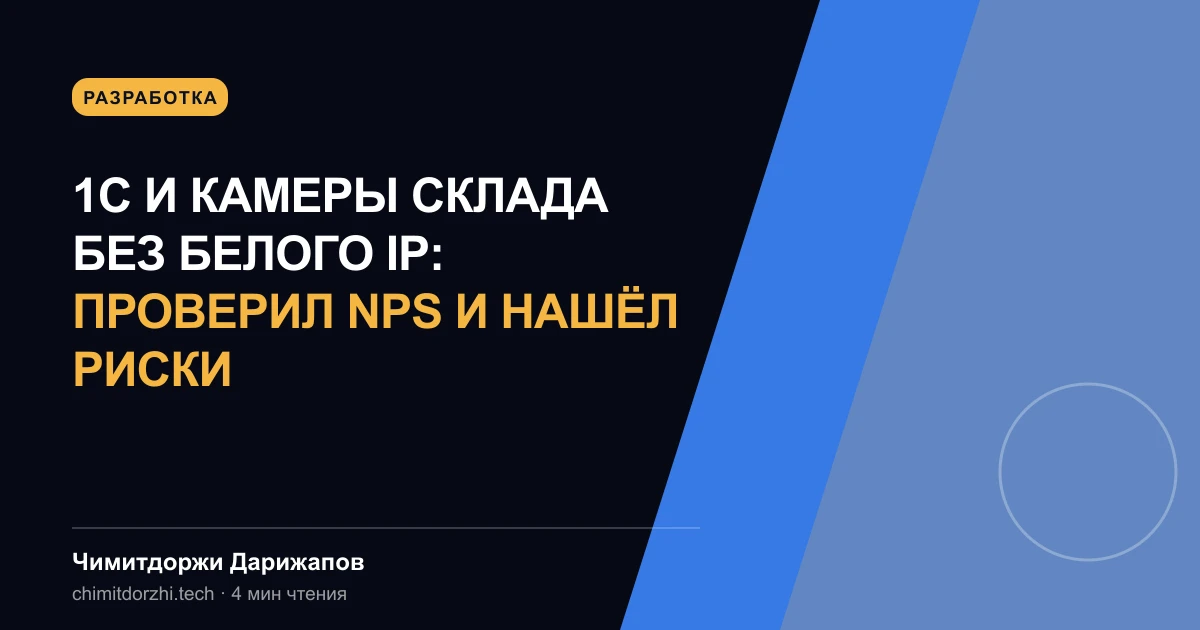 1С и камеры склада без белого IP: проверил nps и нашёл риски