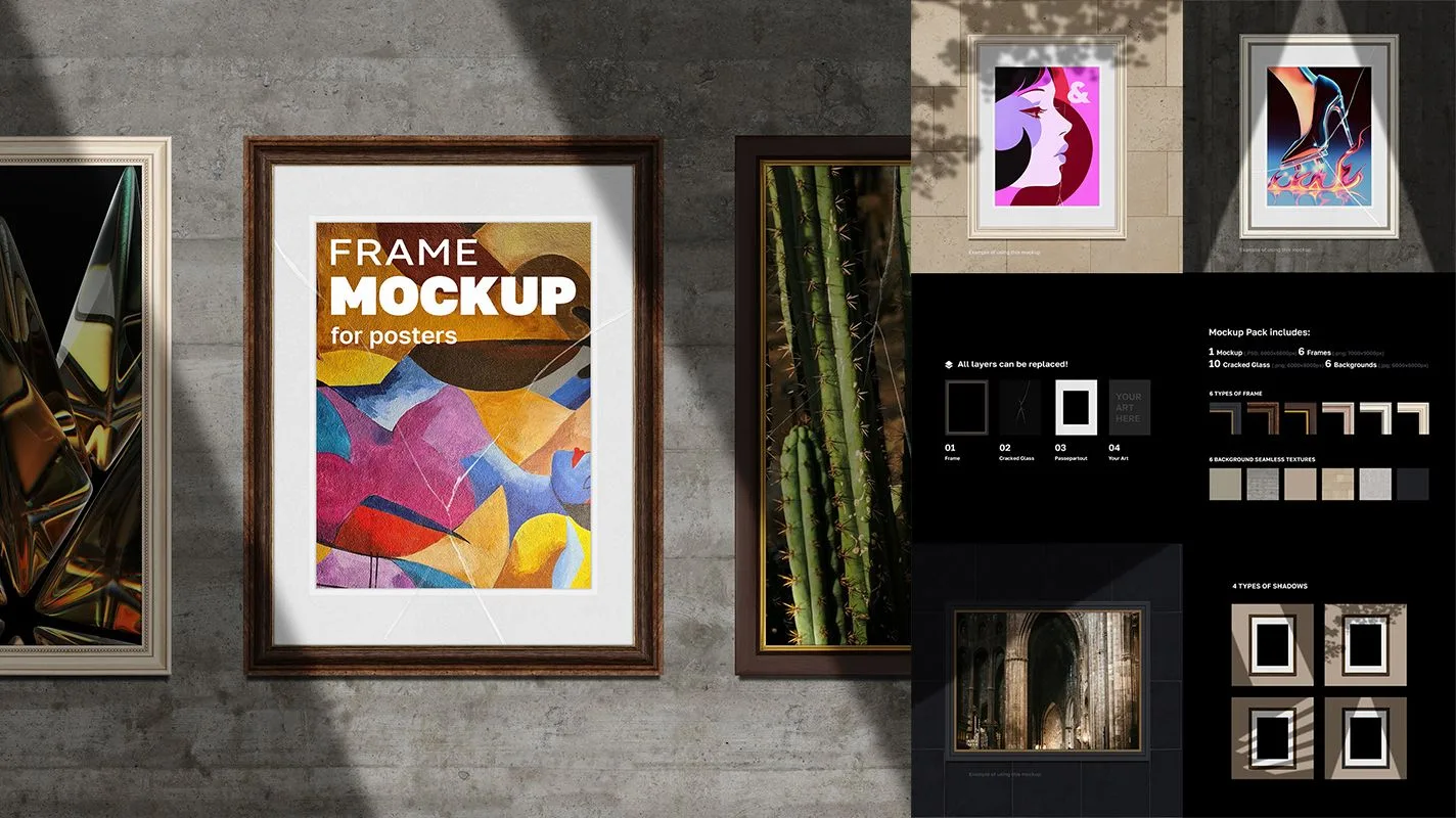 ► Мокап рамы для картин в интерьере | Frame PSD Mockup in Interior

#free #mockup #psd #дизайн #inte