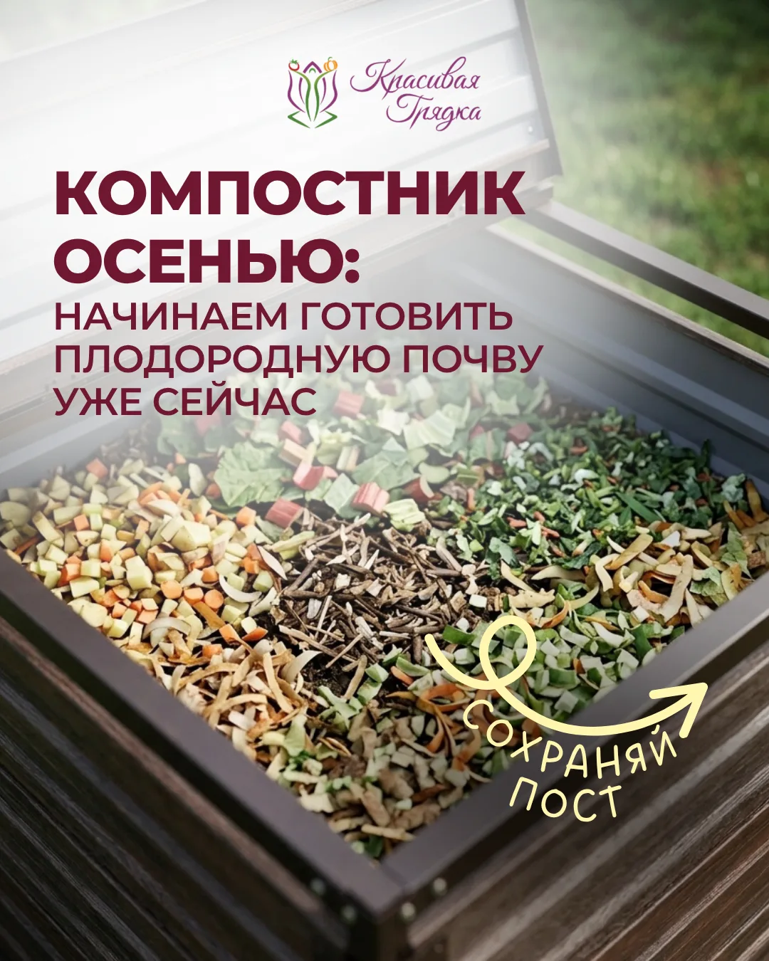 🍂 Компостник осенью: начинаем готовить плодородную почву уже сейчас