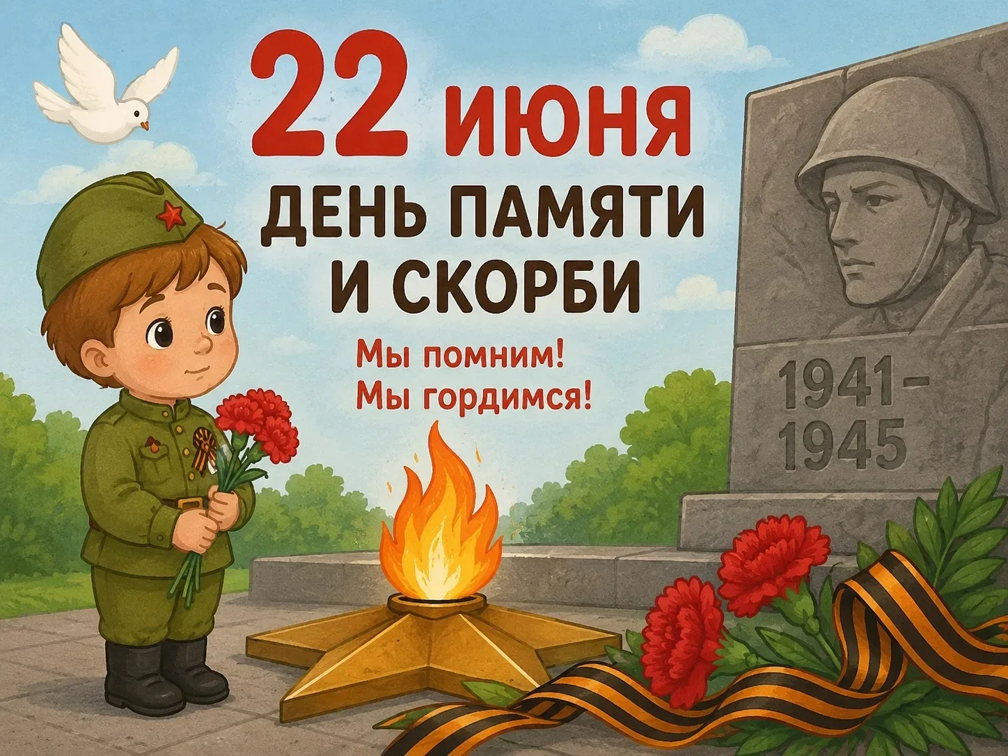 🕯 22 июня — День памяти и скорби
Мы вспоминаем важную дату в истории нашей страны. 22 июня началась