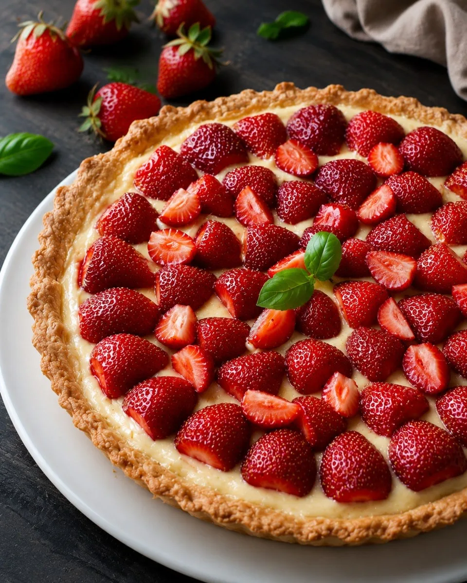 🍓 Тарт с клубникой и нежным заварным кремом  Тот самый летний десерт, который выглядит красиво, а го