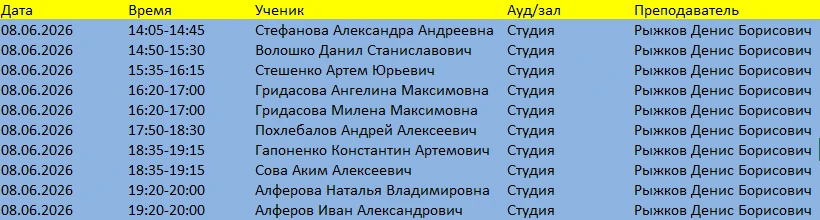 Добрый день ! Занятия на 08.06!
