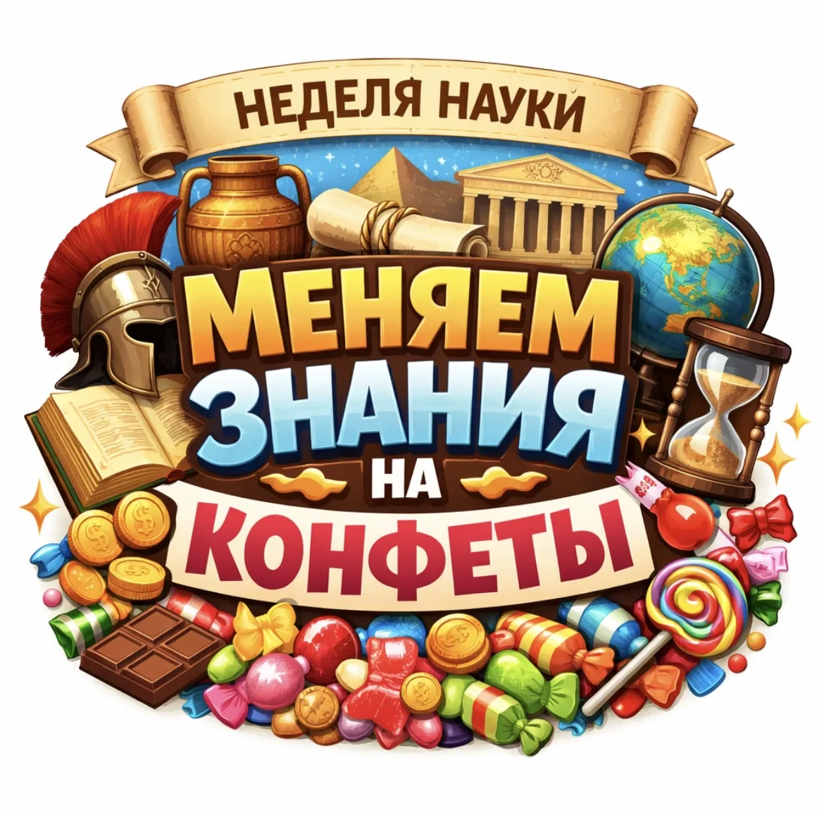 🎉🍬 Друзья, внимание! 🍬🎉  Уже завтра в 11:20 у актового зала нашей школы вас ждёт самая сладкая и умн