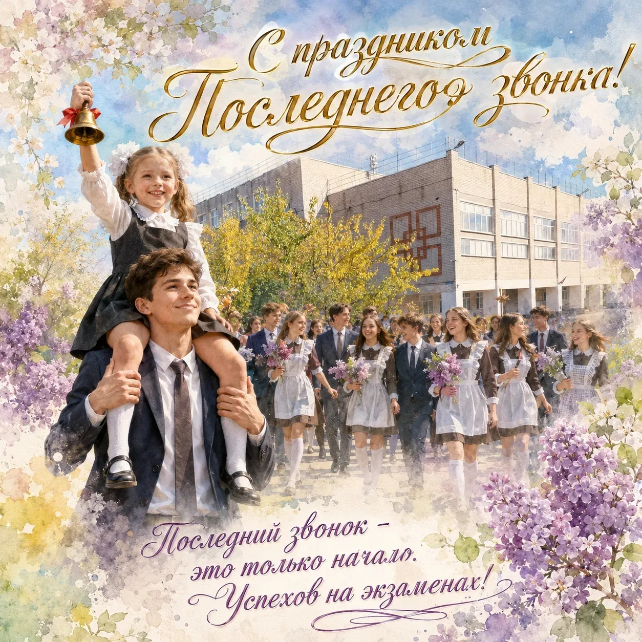 🔔Дорогие выпускники! Вот и наступил день, который казался таким далеким — день последнего звонка. 
