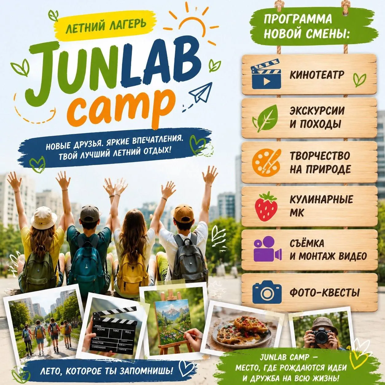 Приглашаем на новый формат новой смены лагеря! 🏕️

Друзья, у нас образовалась отличная кампания, и 