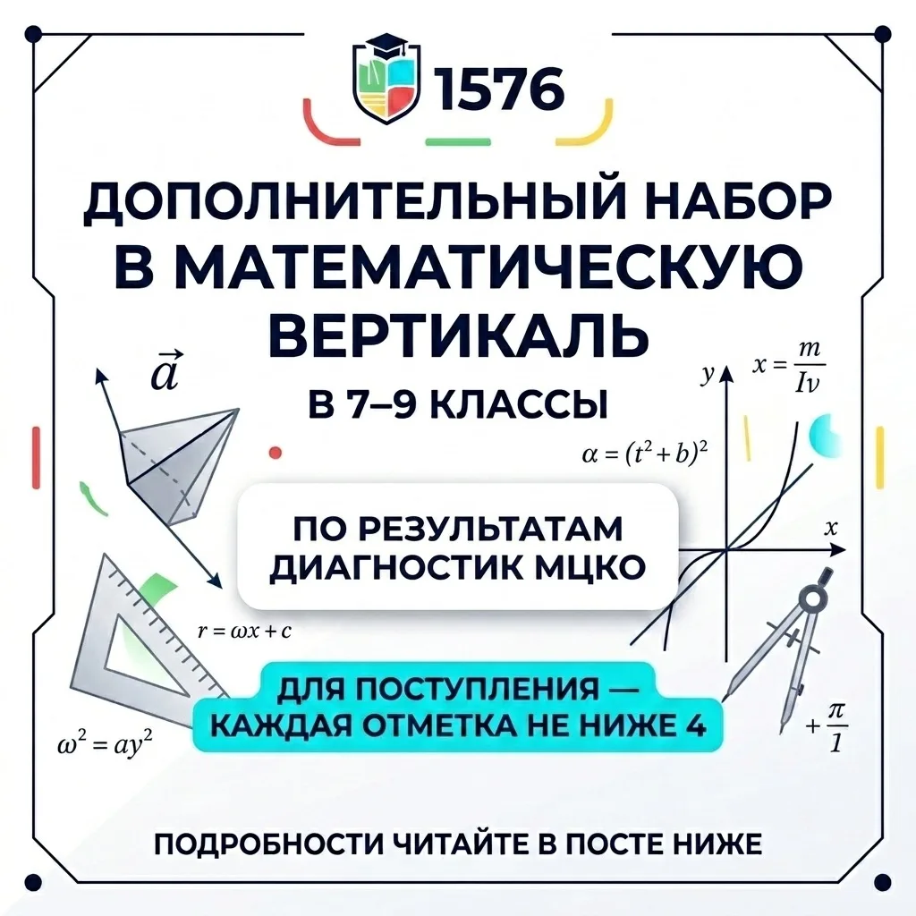 Дополнительный набор в 7-9 классы математической вертикали! ⚡️