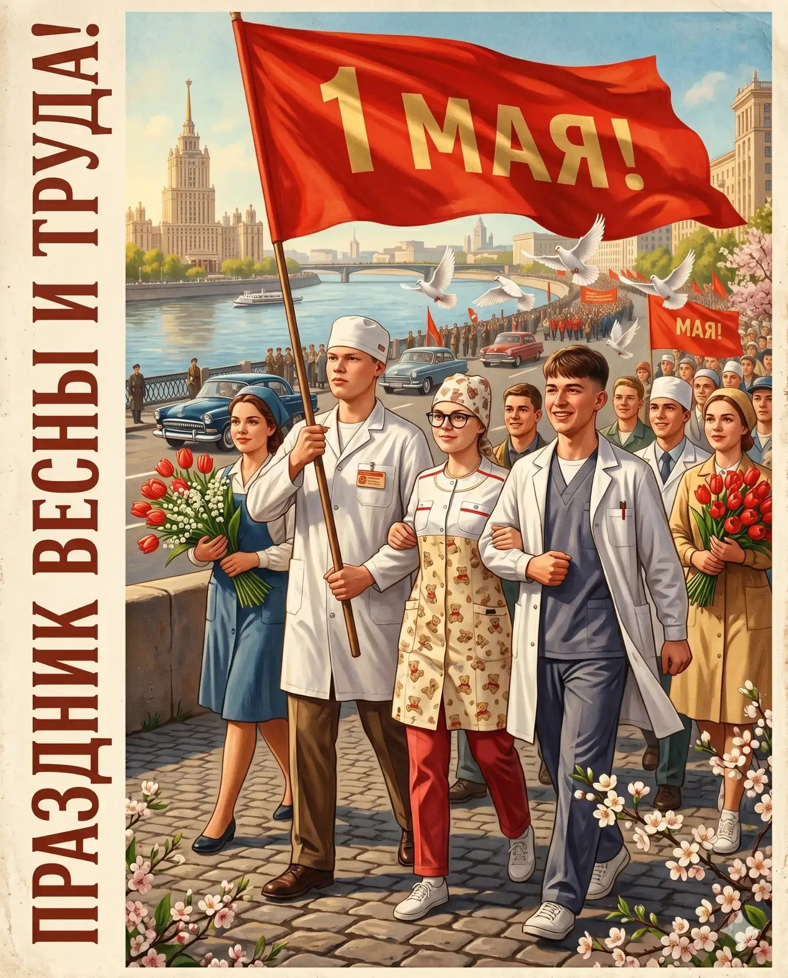 С Днём труда и весны!   Дорогие студенты, преподаватели и сотрудники Медицинского колледжа № 7!  💐 П
