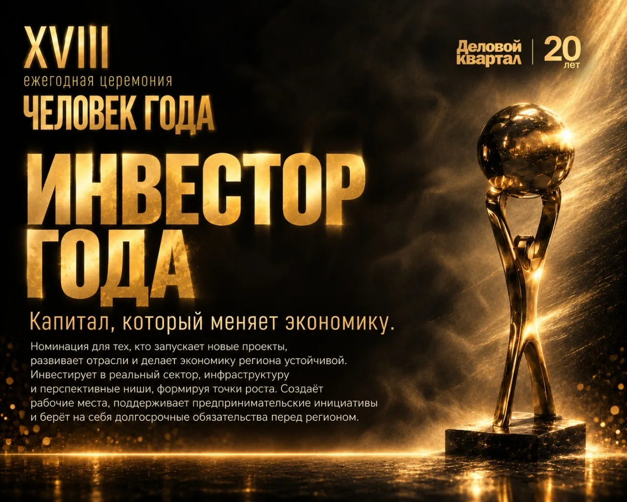 Представляем первую номинацию церемонии "Человек года" и лонглист номинантов на звание ...