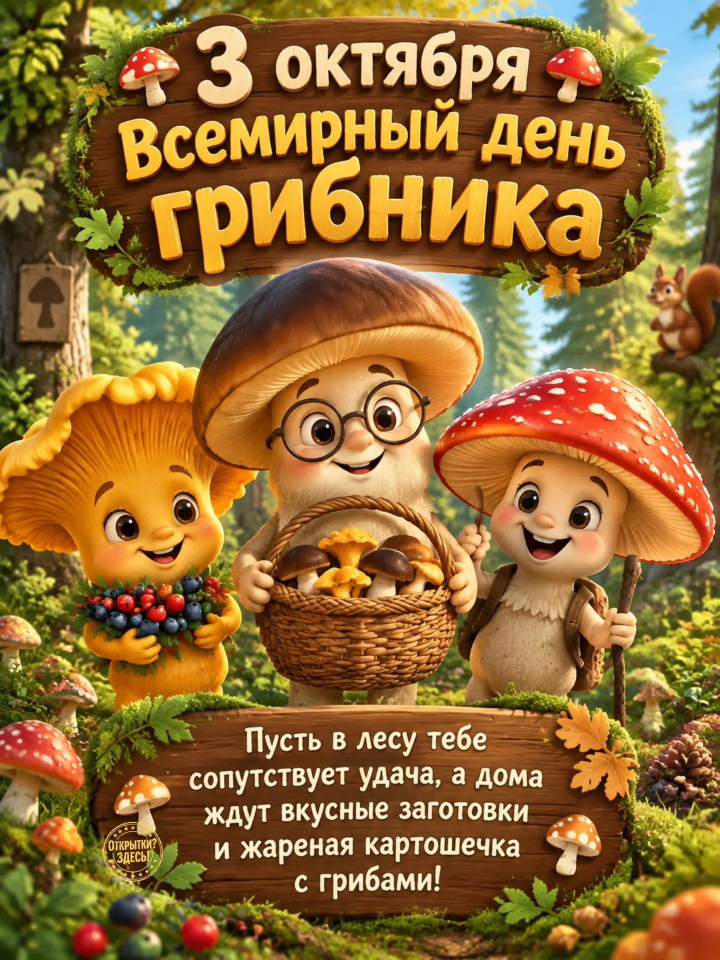 3 октября – Всемирный день грибника 🍄🍄‍🟫
