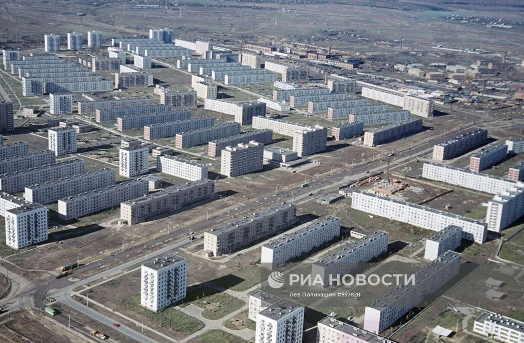 Южное Медведково. Вид с вертолета, 1967 год.